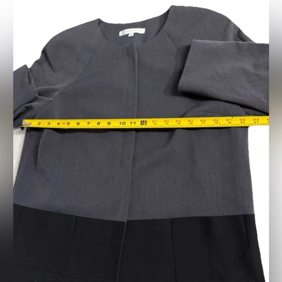 Preston & York Gray Black Colorblock Workwear Blazer Jacket Size 10 - Picture 6 of 10